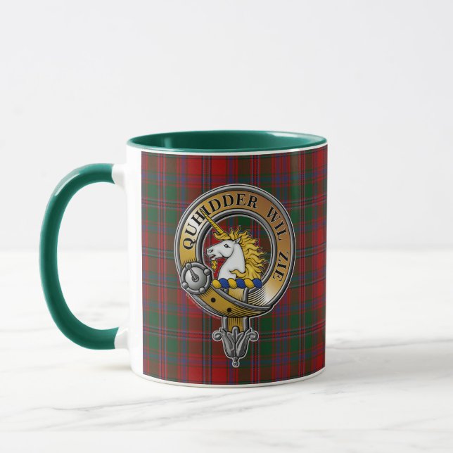 Taza Stewart Appin Tartan & Badge (Izquierda)