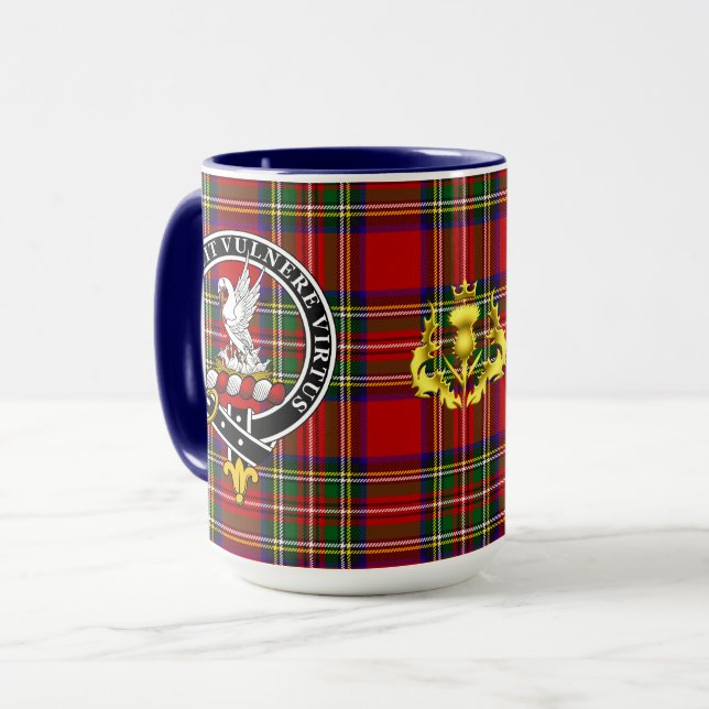 Taza Stewart Clan Badge & Tartan (Anverso izquierdo)