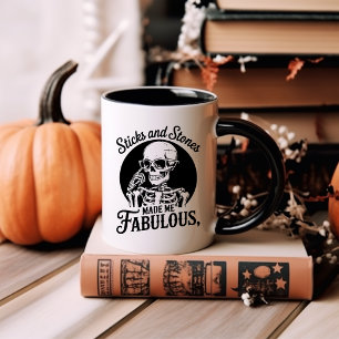 Taza Sticks & Stones Snarky Skele