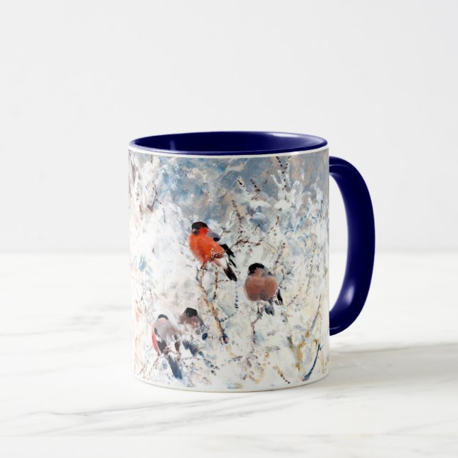 Taza Stoopendaal - Bullfinches, arte fino (Anverso derecho)