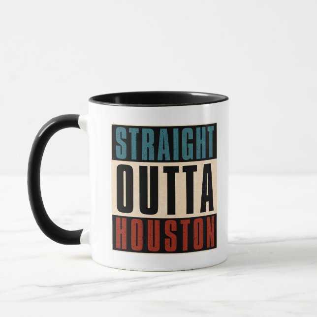 Taza Straight Outta Houston Texas TX (Izquierda)