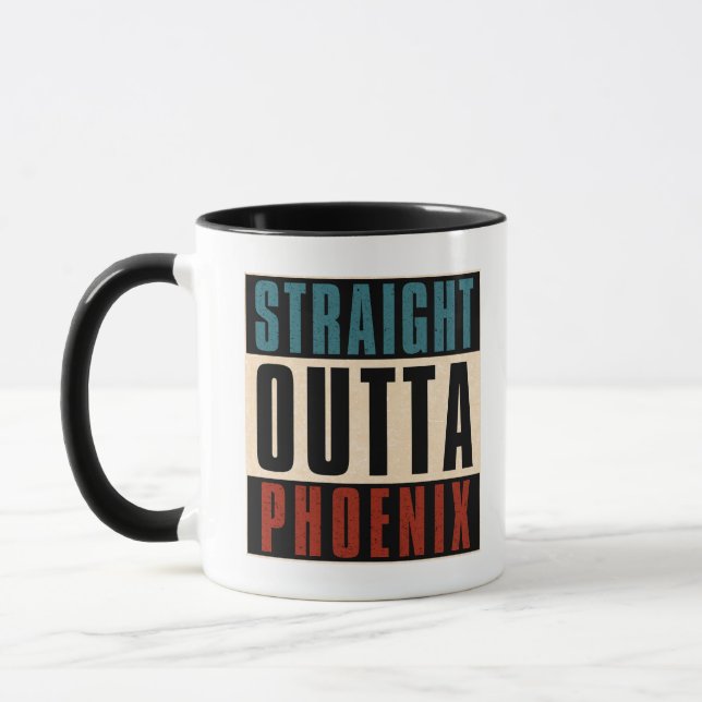 Taza Straight Outta Phoenix Arizona AZ USA (Izquierda)