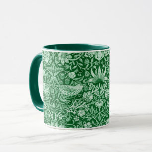 Taza Strawberry Thief Green, William Morris