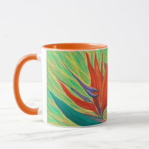 Taza Strelitzia Ave del Paraíso Flor Tropical