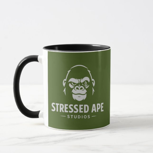 Taza Stressed Ape Studios Green Logo (Izquierda)