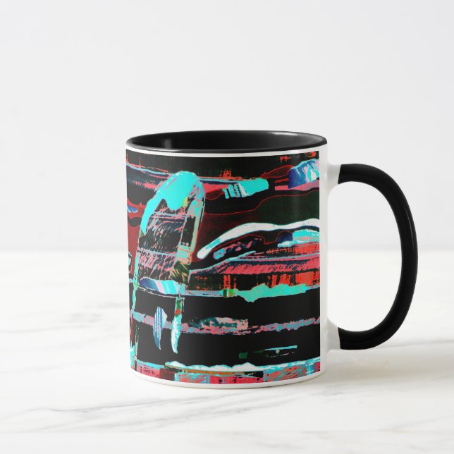 Taza Structural Interference – Abstract Coffee Mug (Derecha)