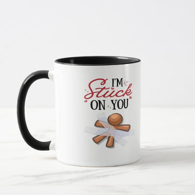 Taza Stuck On You Modern Minimal Design  (Izquierda)