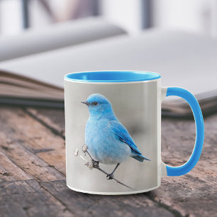 Taza Stunning Mountain Bluebird Songbird