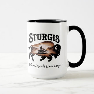 Taza Sturgis Black Hills SD Leyendas de Bisonte