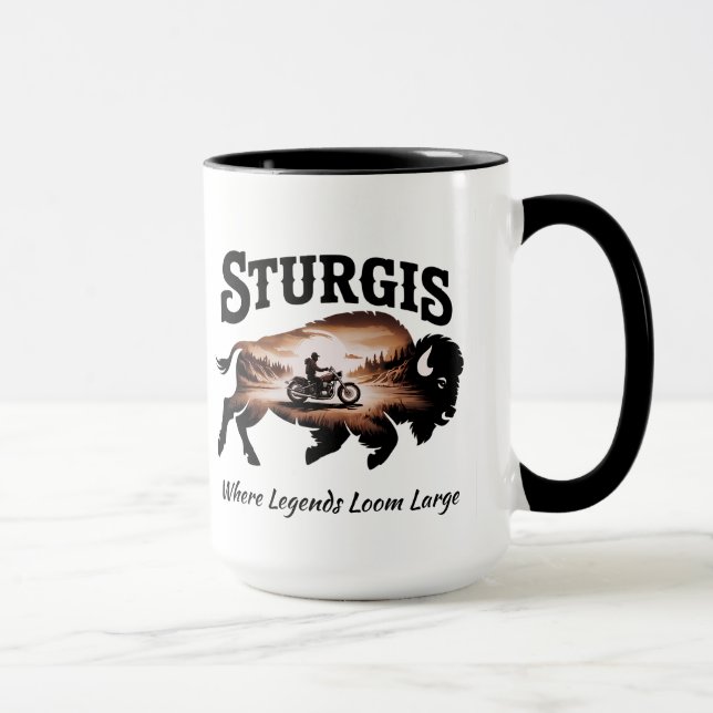 Taza Sturgis Black Hills SD Leyendas de Bisonte (Derecha)
