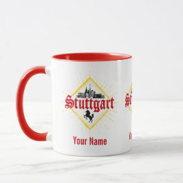 Taza Stuttgart City Alemania Retro Skyline Vintage