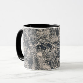 Taza Stylish Black Paris Toile Design