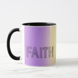 Taza Stylish faith typography coffee mug