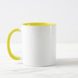 Taza ¡Su diseño aquí! El boda asalta blanco amarillo