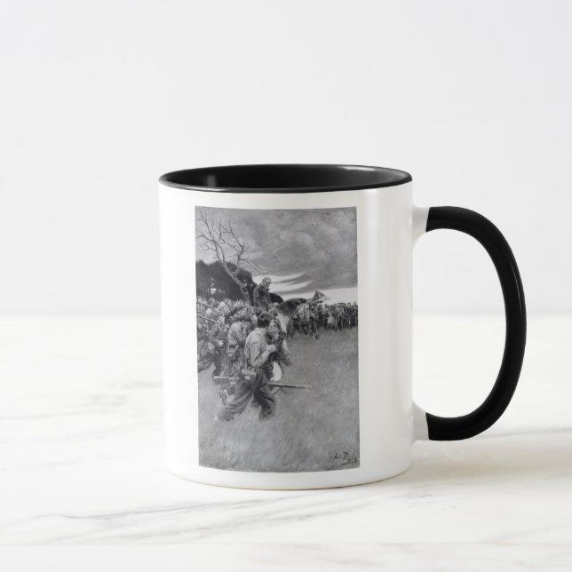 Taza Su ejército rompió para arriba llorar y el sobbing (Derecha)