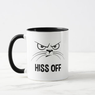 Taza Su gracioso gato enojado