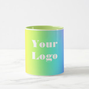 Taza Su logo Arcoiris Blanco