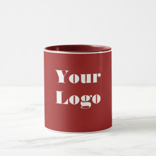 Taza Su logotipo Maroon White