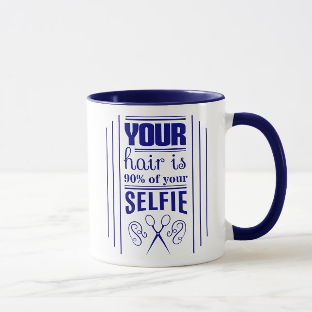 Taza Su pelo es el 90% de su Selfie (Derecha)