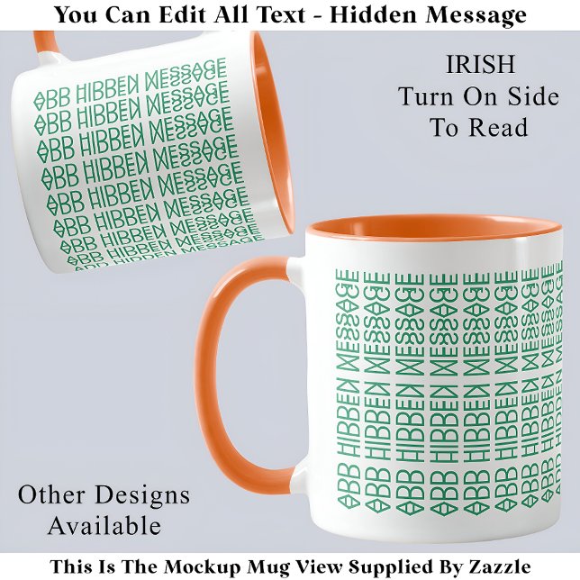 Taza Su Personalizado Mensaje Oculto Bandera Irlandesa  (Subido por el creador)