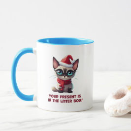 Taza Su Presente Está En El Gato De Navidades De Litro 