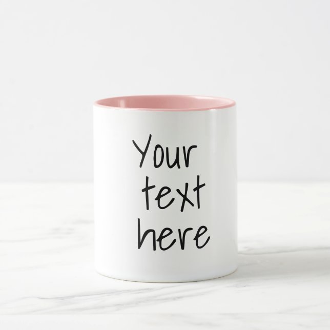 Taza Su texto aquí (Centro)