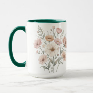 Taza Suave Bouquet de Anémona Aquarela Suavidad