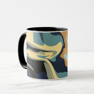 Taza Suaves Remolinos Terrosos en Tonos Tranquilos