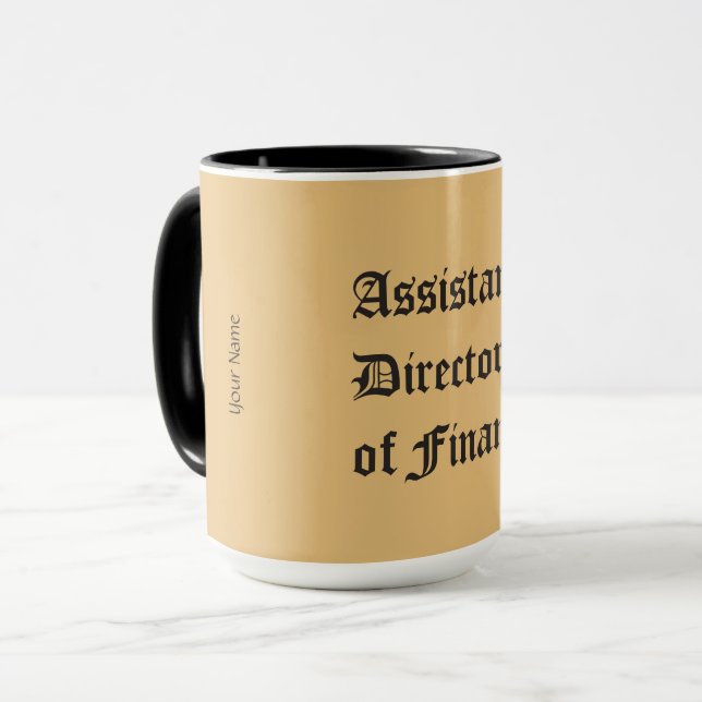 Taza "Subdirector de Finanzas" (Anverso izquierdo)