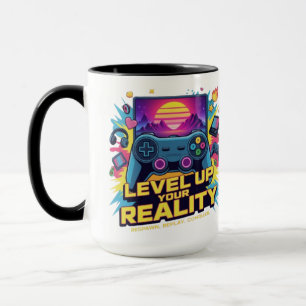 Taza Sube de Nivel Tu Realidad – Neon Gamer