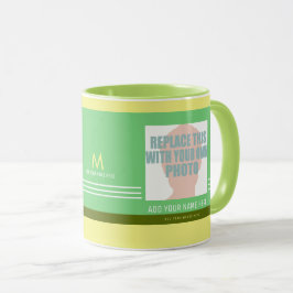 Taza sube tu propia foto, crea un verde fresco