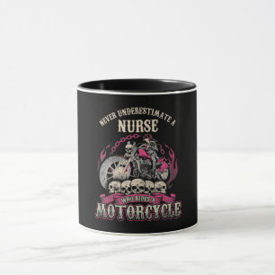 Taza Subestimar a la enfermera que va en motociclista
