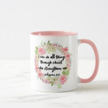 Taza subió rosa hermoso del 4:13 de los filipenses