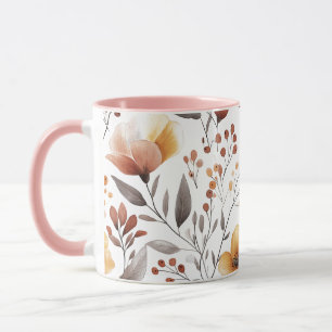 Taza Sublimación del patrón floral de flores-95653