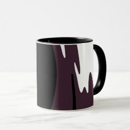 Taza Submersión: Resumen negro, blanco, morado y verde