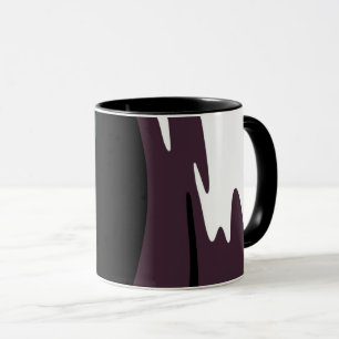 Taza Submersión: Resumen negro, blanco, morado y verde