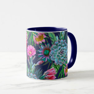 Taza Suculento Jardín Tropical