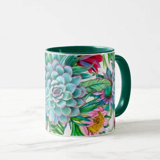 Taza Suculento jardín tropical (Anverso derecho)