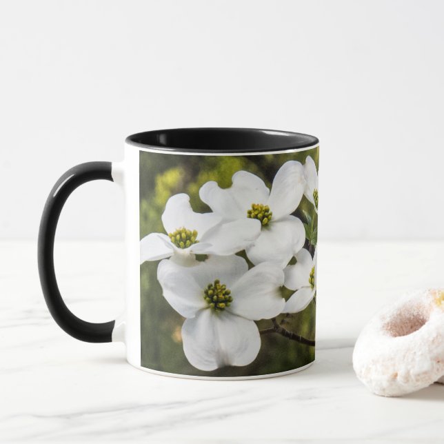 Taza Sucursal de Dogwood Blossoms Mug (Con donut)