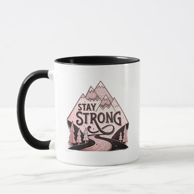 Taza Sudadera con capucha Stay Strong Mountain – Il geo (Izquierda)