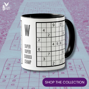 Taza Sudoku Monograma Nombre