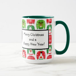 Taza Sudores de Navidad feos sudores oso polar Snowman