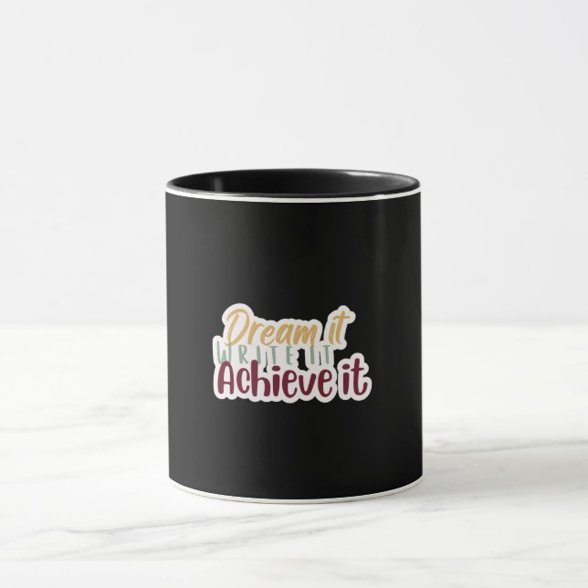 Taza 'Sueña, escríbelo, consíguelo' (Centro)