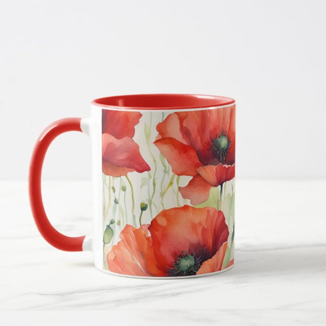 Taza Sueño de flores - Modelo de amapola (Izquierda)