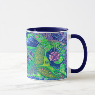 Taza Sueño de la luna llena arte surrealista fantasía d