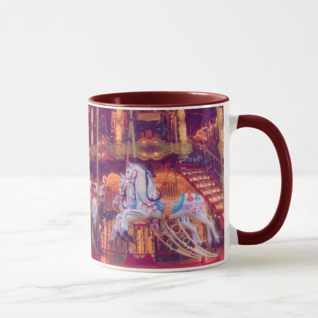 Taza sueño infantil - carrusel de caballos viejos (Derecha)