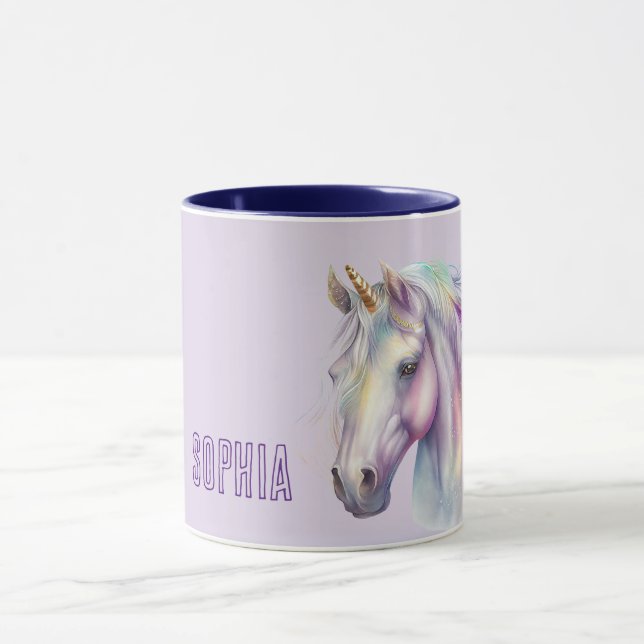 Taza Sueño morado de unicornio (Centro)