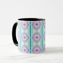 Taza Sueño Pastel Boho Geométrico Kaleidoscopio
