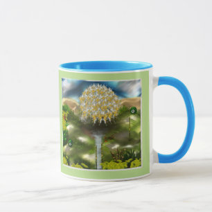 Taza Sueño surrealista de ojos con candeliones
