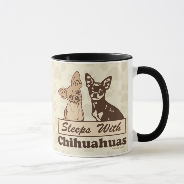 Taza Sueños con el perro lindo de las chihuahuas (Derecha)
